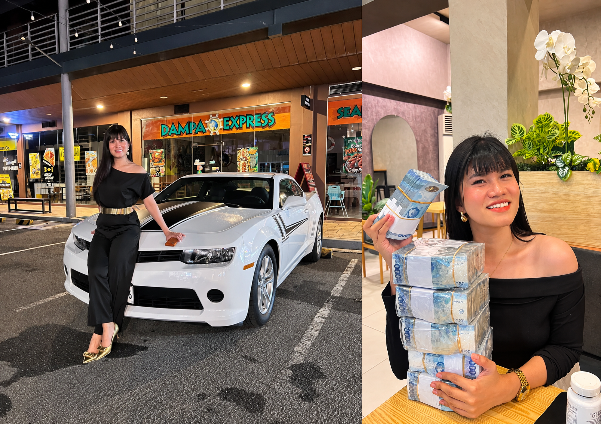 A PCP member with her car, and a member holding her earnings